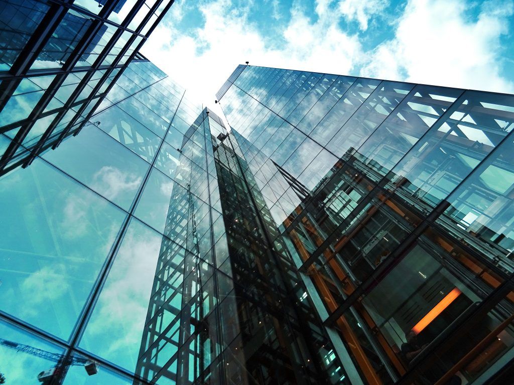 Glass fronted office block