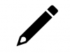 black icon of pencil