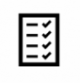 black icon of checklist