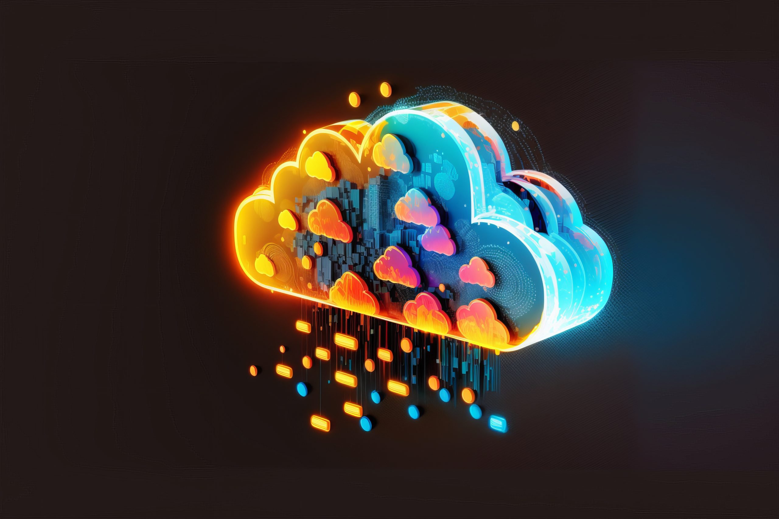Neon Cloud Header