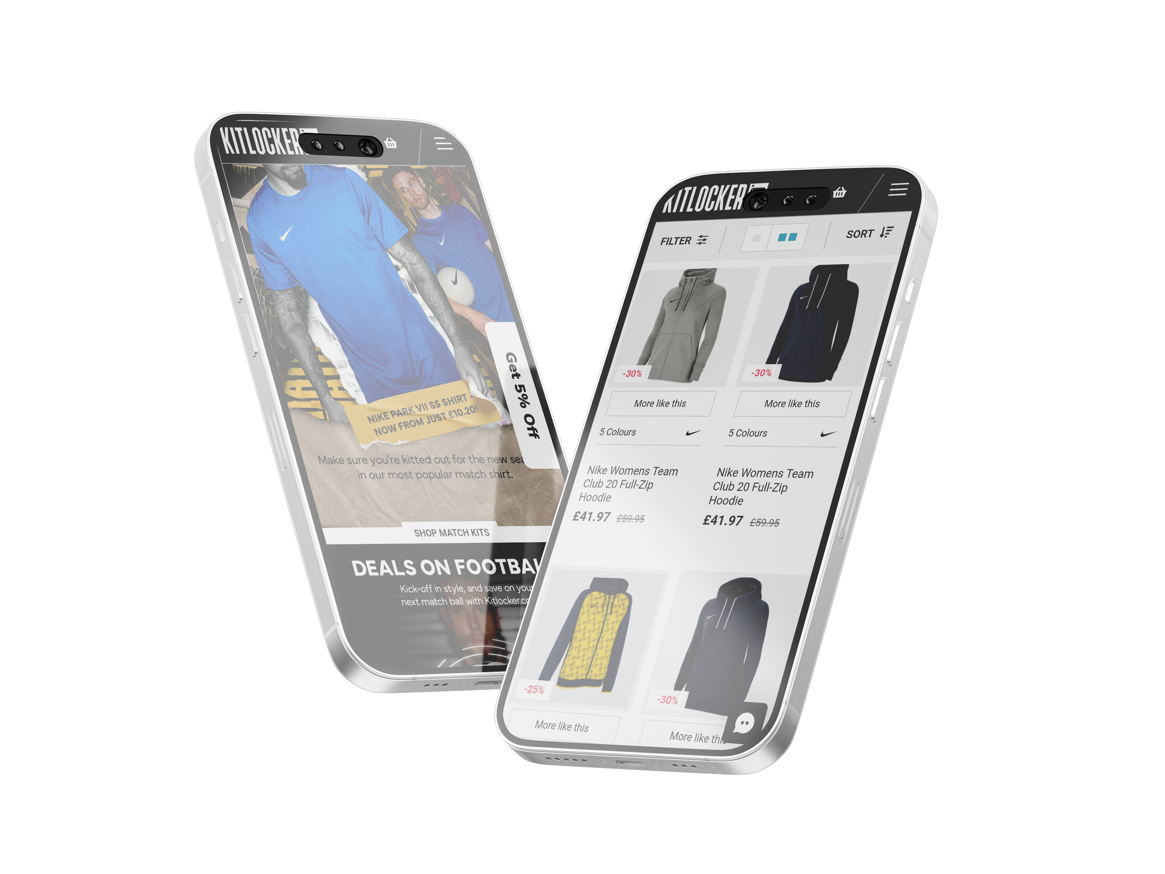 Kitlocker Mobile App on phone screens