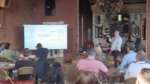 Mark Ketteman presenting at DeeperThanBlue's Agentic AI Event in Sheffield, 18 June 2025