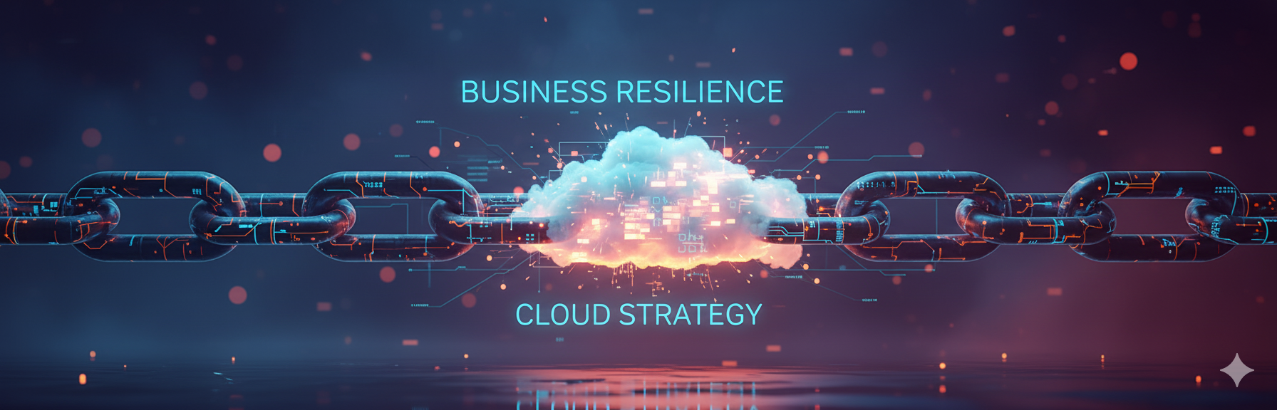 Cloud shown as part of a chain to show the role of cloud strategy in business resilience.