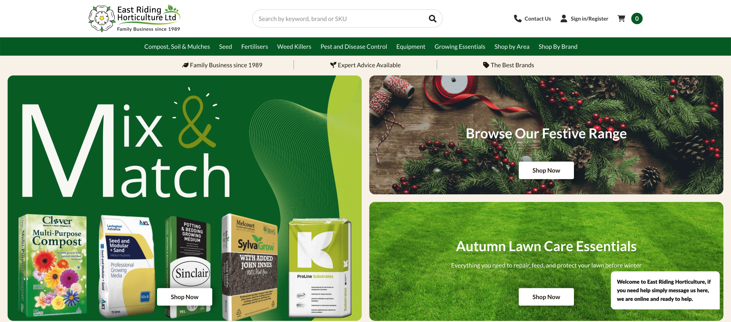Screenshot from East Riding Horticulture Website