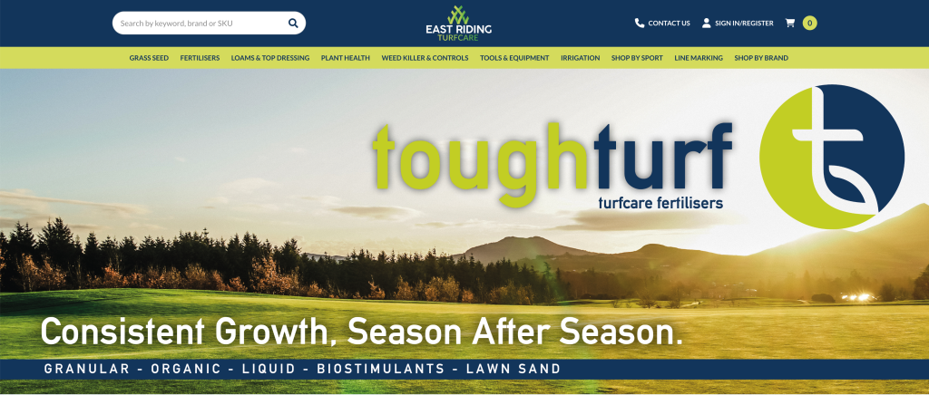 East Riding Turf Care Website Screenshot