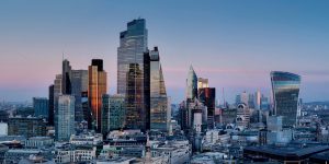 UK, England, London, City pano from Post Building 2023